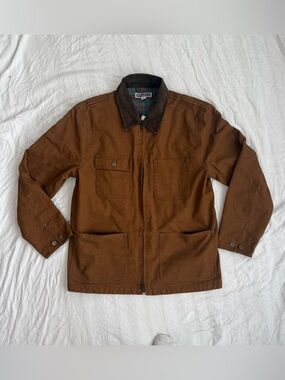 Wallace and Barnes Brown Duck Canvas Work Jacket, Size Medium, NWT